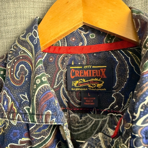 Cremieux Blue Paisley Men's Shirt - Picture 4 of 5